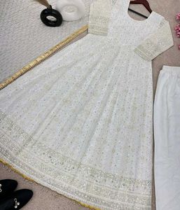 Elegant White Chikankari Kurta Set