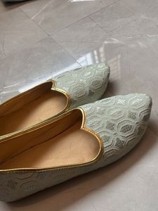 Sea Green Mojri For Wedding