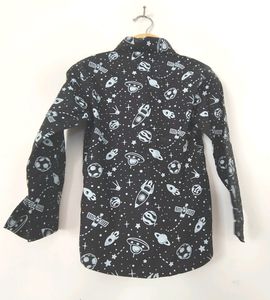 Black Printed Shirt (Boy's)