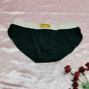 Men's Black Cotton Briefs