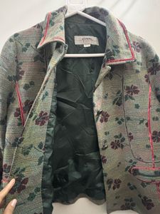 Vintage Floral Print Blazer