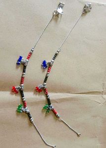 Boho Beaded Anklets with Charms