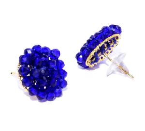 Royal Blue Beaded Necklace &amp; Earring Set