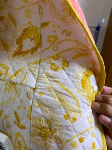 Yellow &amp; Pink Quilted Jacket