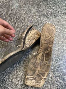 zara Snake Print Heeled Sandals-37