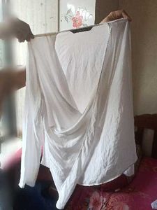 ZARA White Draped Top 🤍