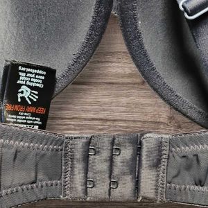 Next UK Padded Underwired Elegant Gray Lace Bra