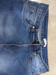 Women's Flared Blue High Waist Denim Jeans