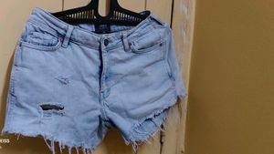 ONLY Ripped Denim Shorts