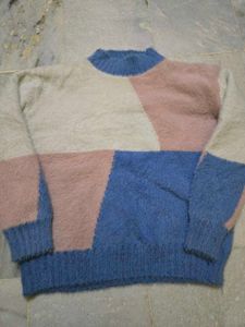 Patchwork Fuzzy Sweater