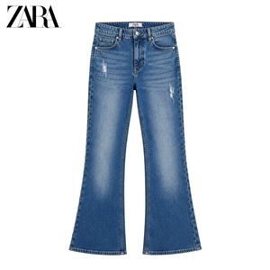 ZARA Flared Blue Denim Jeans