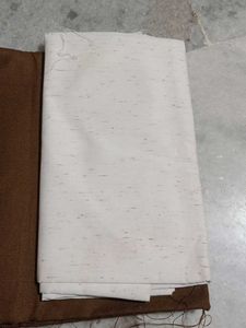 Beautiful Brown &amp; Cream Dress Material