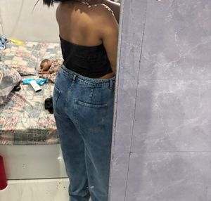 Black Strapless Tube Top
