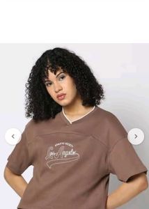 Stylish Brown Cropped T-Shirt