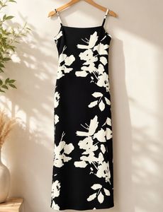 Black Floral Maxi Dress
