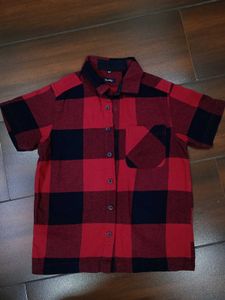 Classy Red black checks shirt