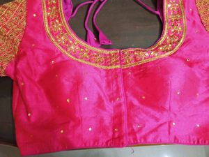 Pink And Gold Blouse