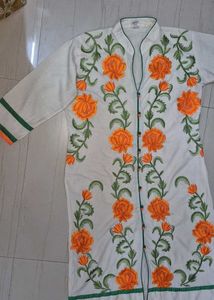 Floral Embroided Pure Kashmiri Kurta
