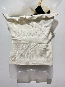 Cream Knit Strapless Top
