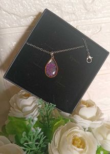 Dried Flower Resin Pendant Necklace