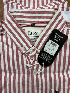 Striped Polo Shirt branded size L pure cotton