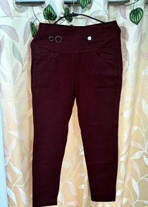 Stylish Maroon High-Waisted Pants 👖