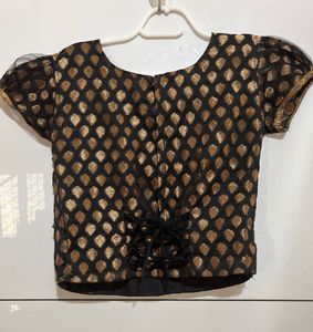 black and gold festive choli