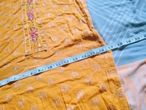 Yellow Kurta With Pink Patiala Set