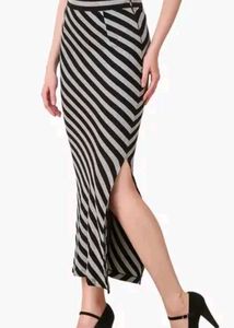 Chic Striped Maxi Skirt
