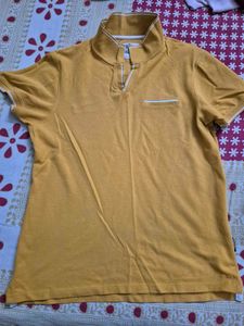 Men's Yellow Casual T-Shirt