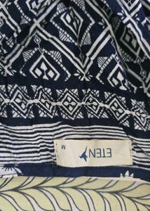 Navy Blue Printed Maxi Dress