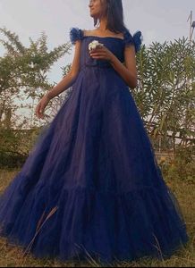 Navy blue gown