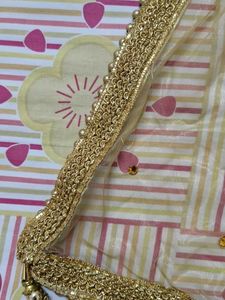 Gold Embellished Skirt With Dupatta