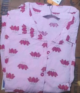 Pink Lotus Print Dress