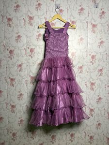 Beautiful Purple Flower Girl Dress