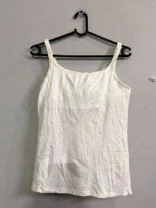 Cream Ribbed Knit camisole &amp; slips