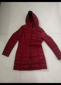 Maroon Puffer Coat