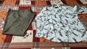 Men's Printed Shirt and Trousers Set