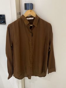 Classic Brown Button-Up Shirt