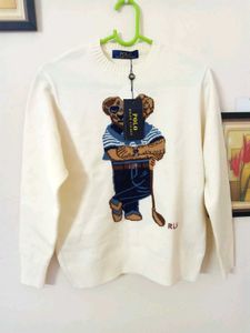 NEW Womens Polo Ralph Lauren Bear Sweater