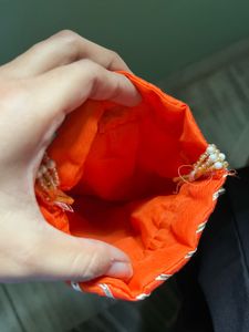 Elegant Orange Potli Bag