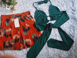 Floral Short &amp; Multi Styling TopSet