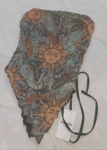 Savana Boho Sun Print Strapless Top