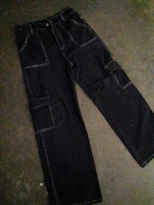 Dark Wash Cargo Jeans