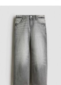 Grey Wide Leg Jeans