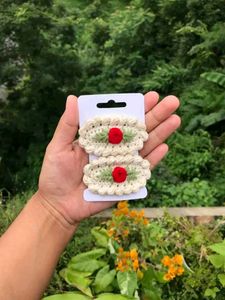 Handmade Crochet Hair Clips