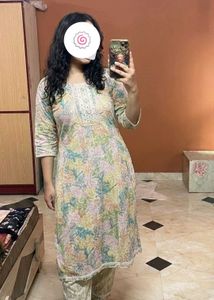 Pastel Floral & Botanical Printed Kurti & salwar