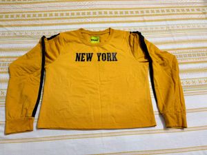 Yellow Long Sleeve Knit Top
