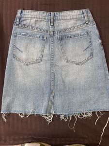 Two toned Denim skirt
