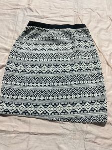 Patterned Mini Skirt